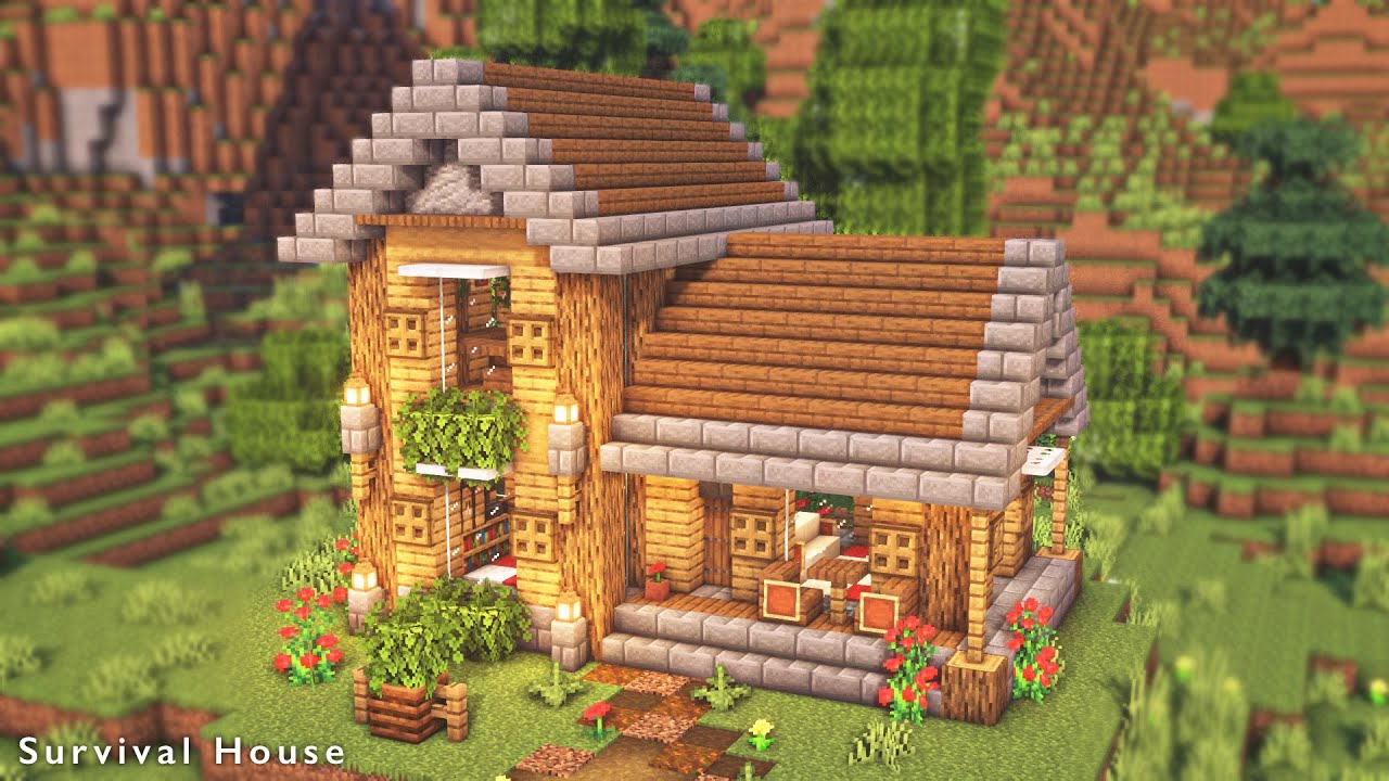 Minecraft | How to Build a Cozy Survival House | Tutorial