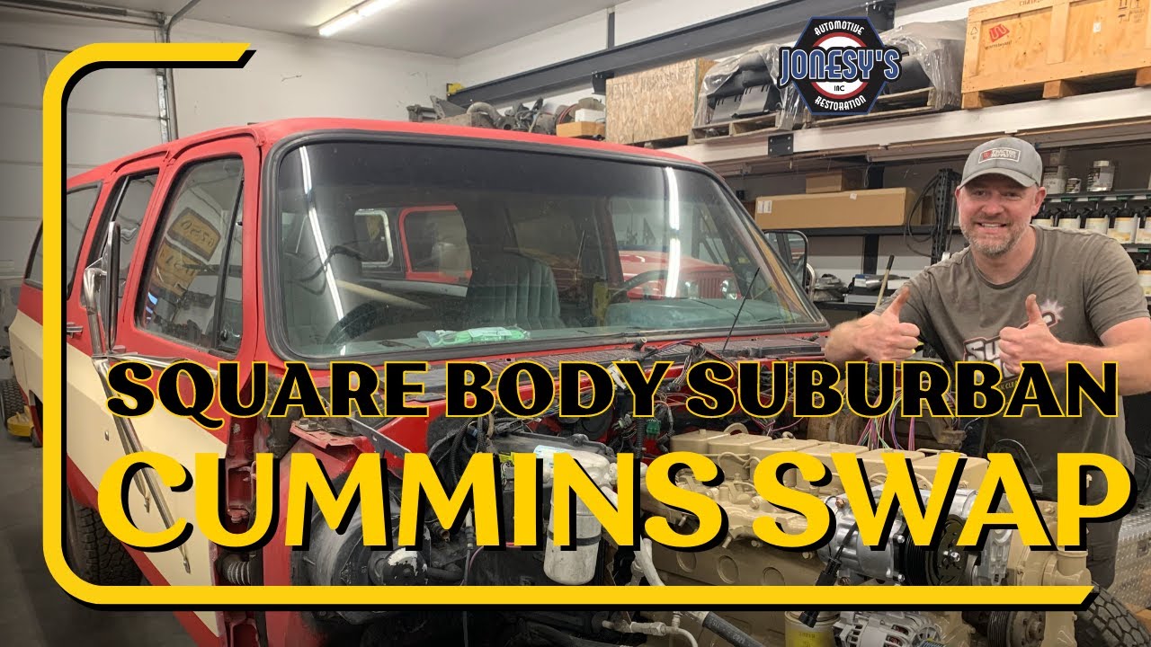 Square Body Suburban Cummins Swap Part 1 (ASMR for car guys)