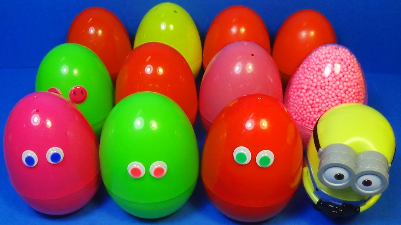 12 surprise eggs Disney Cars Marvel SpiderMan MINIONS LPS My Little PONY Hello Kitty eggs for kids