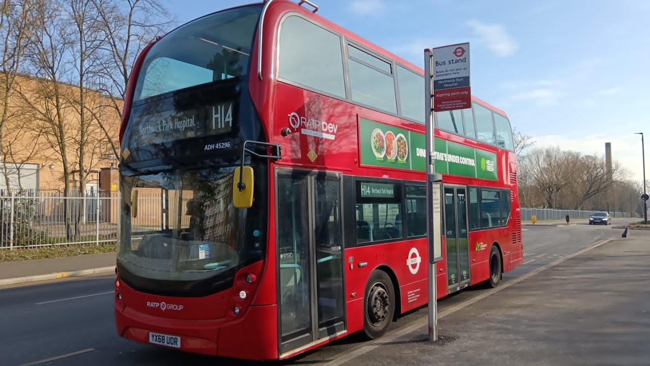 Full Ride Bus Route H14 Hatch End to Northwick Park 🏥 RATP Group Enviro400MMC ADH45296 YX68UOR