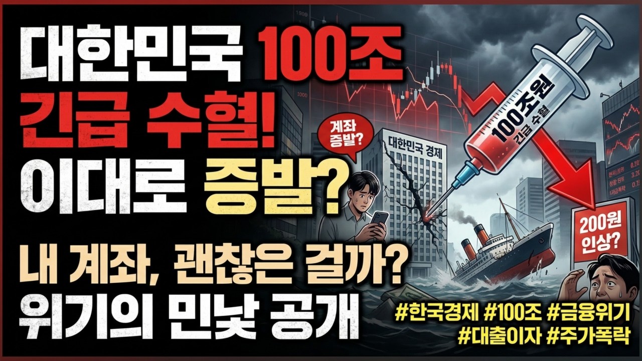 현금 가진 분들 필독! 100조 풀리면 내 돈은 휴지조각? 대한민국 경제 붕괴 시나리오