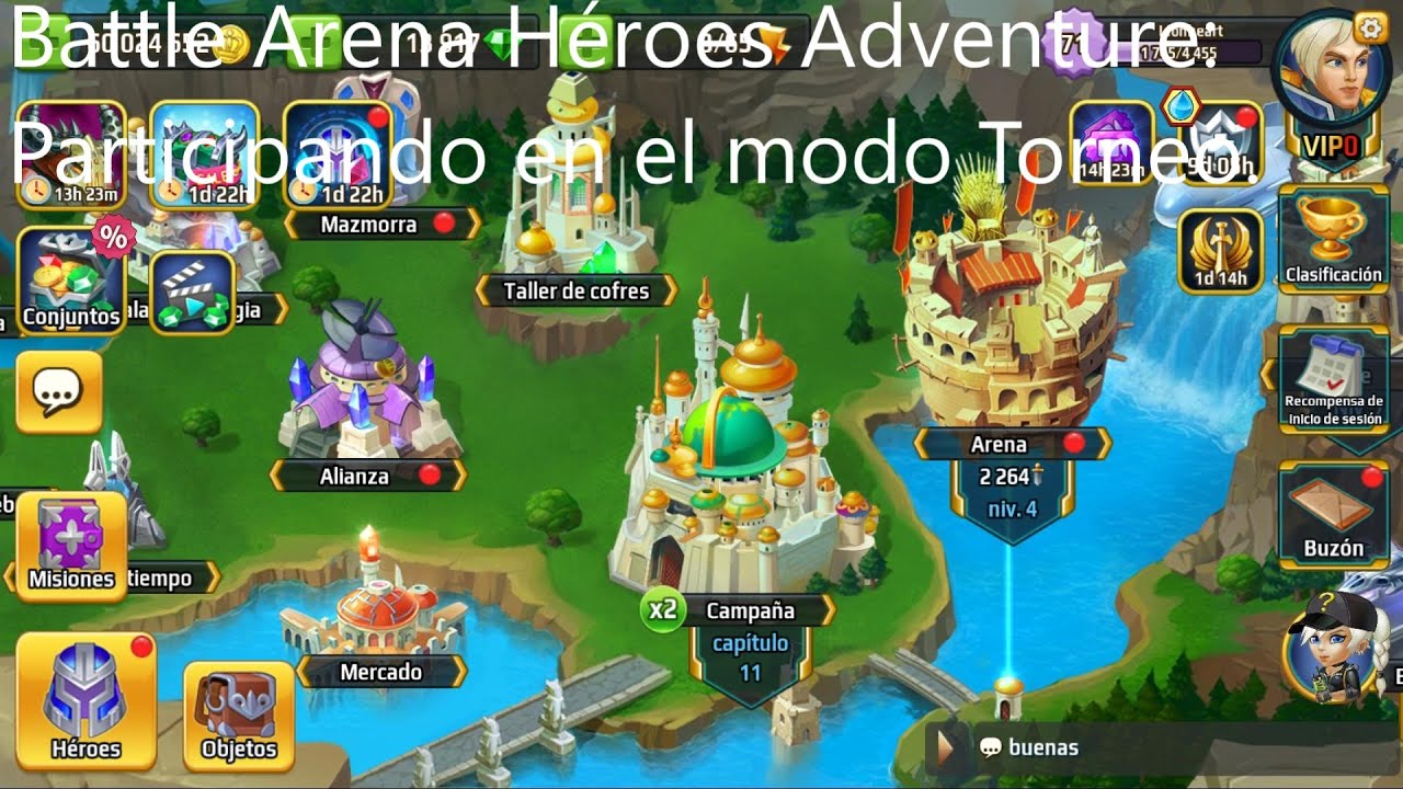 Battle Arena Héroes Adventure: Participando en el modo Torneo