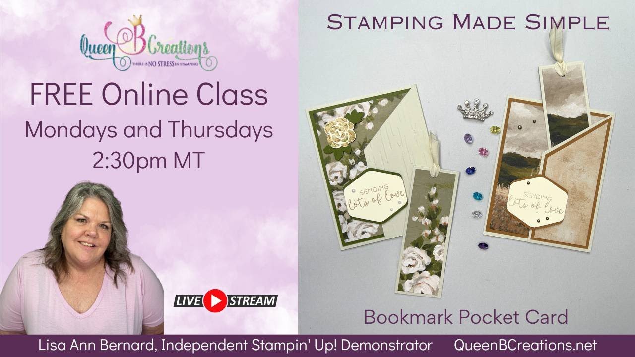 👑 Карманная закладка для открыток с использованием Stampin' Up! Beautiful Gallery DSP