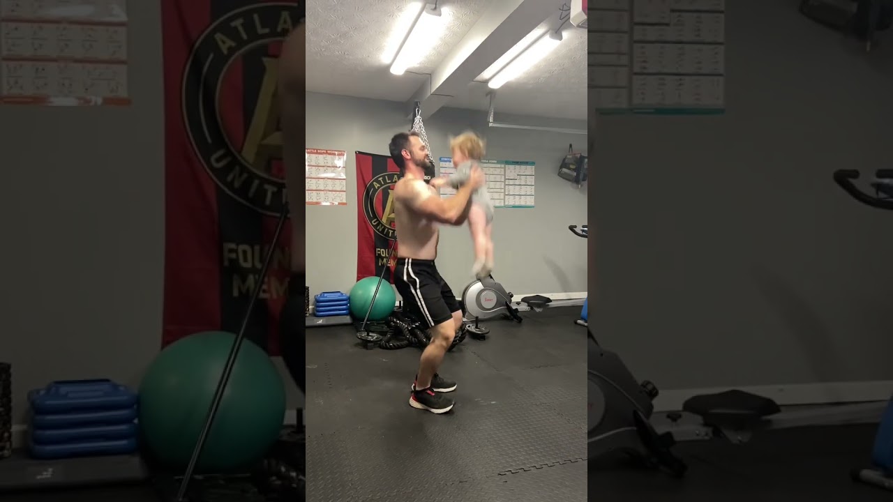 Family workouts in our home gym. 