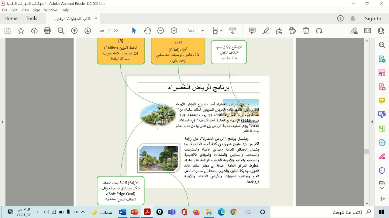 التنسيق المتقدم للصور تدريب ( الرياض الخضراء )