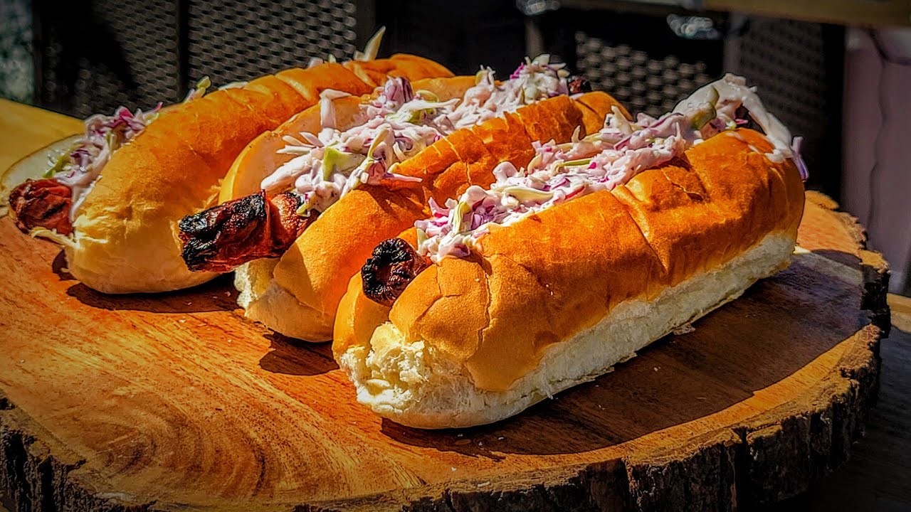 New England style HOT DOGS recipe | Southern Slaw Dogs