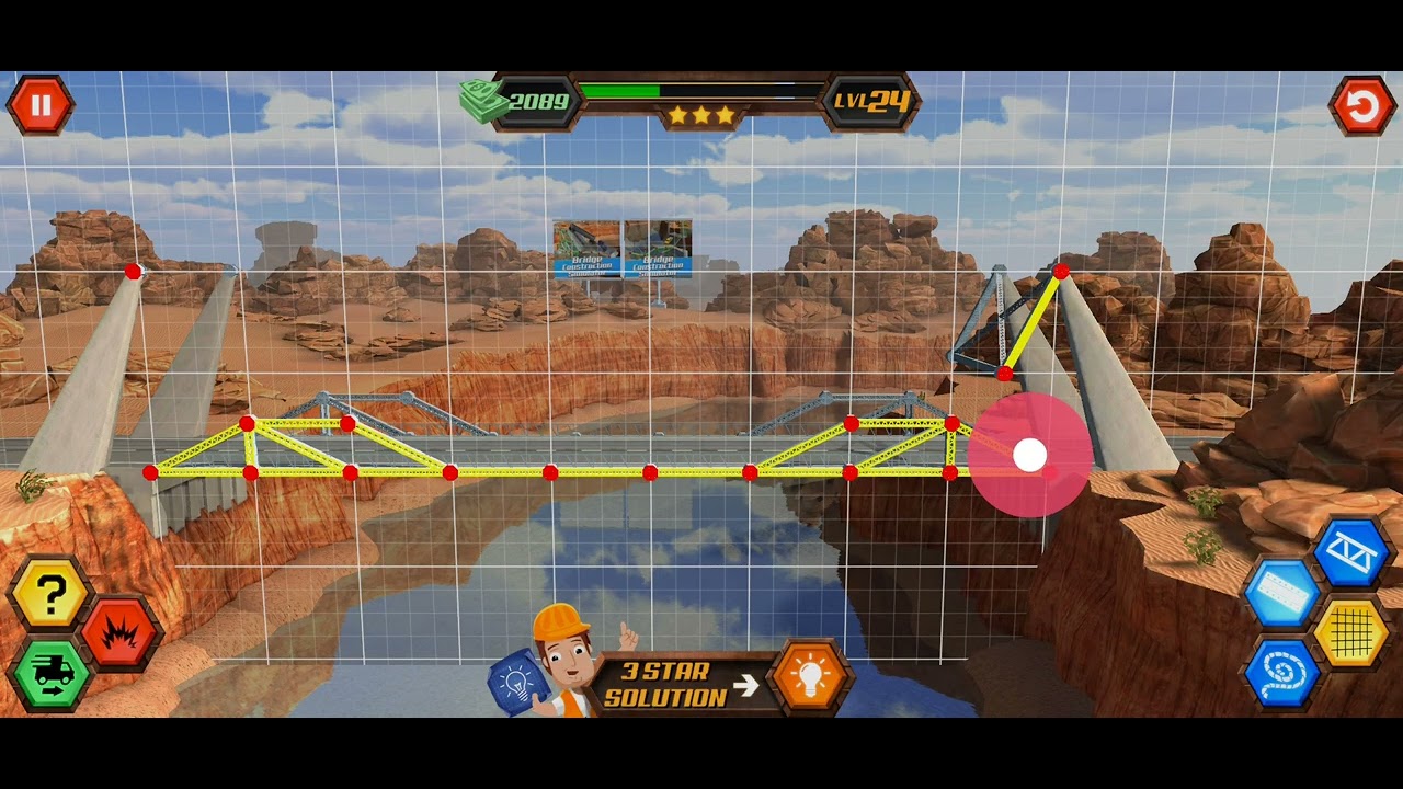 Bridge Construction Simulator Level 24