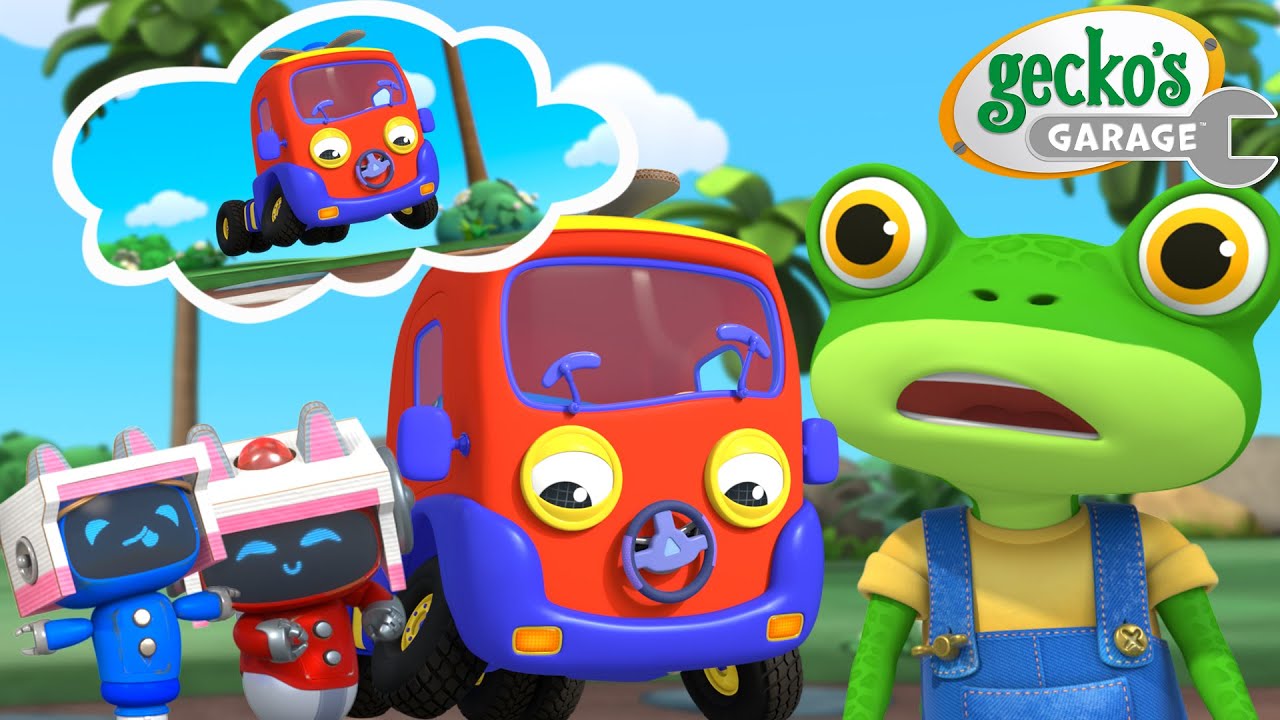 Baby Truck's Dream? To Fly! | Gecko's Garage | Trucks For Children | Cartoons For Kids