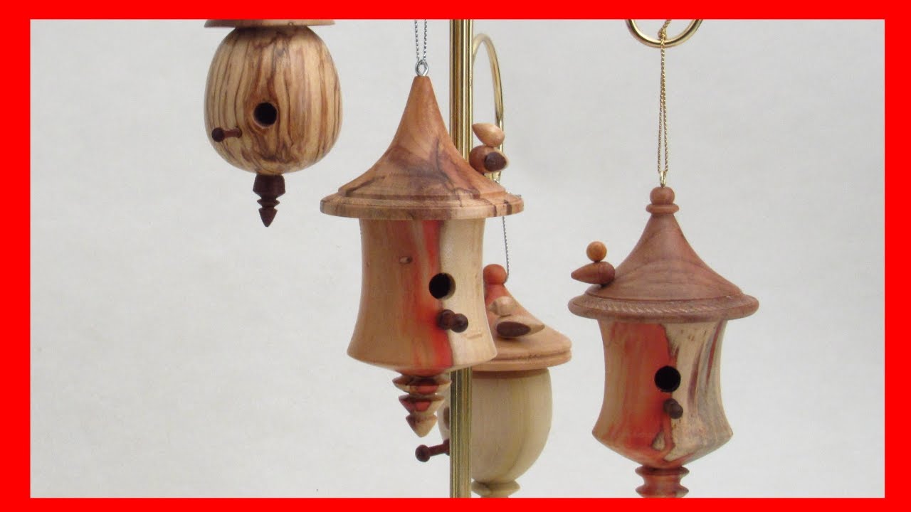 Birdhouse Ornaments - Fun Wood Turning Projects!
