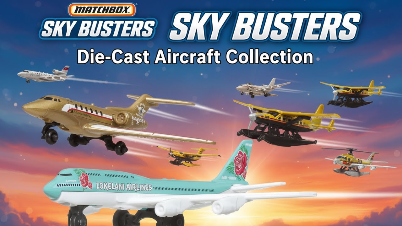 Matchbox Sky Busters Die-Cast Aircraft Collection | Realistic Flying Vehicles for Kids 3+