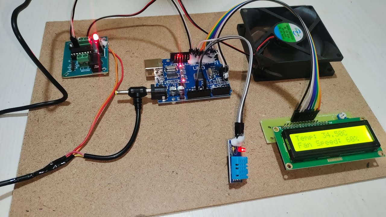 Temperature Based Fan Speed Control using Arduino Uno