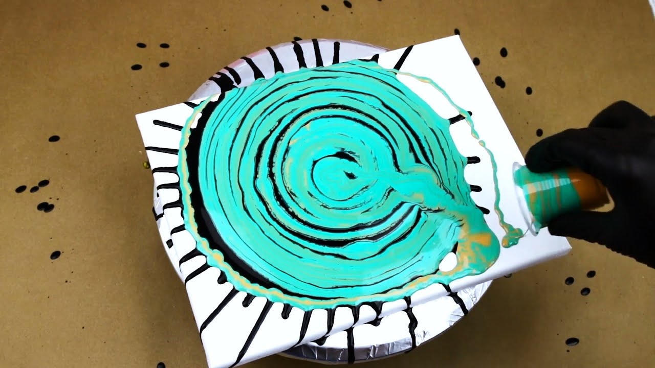 How I make my SPIN ART | Acrylic Fluid Art with silicone Oil