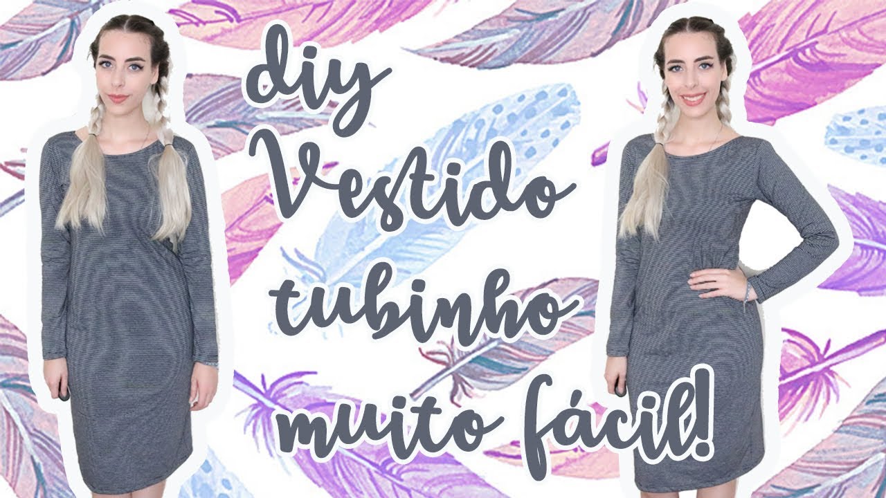 DIY Vestido tubinho com manga  MUITO FÁCIL
