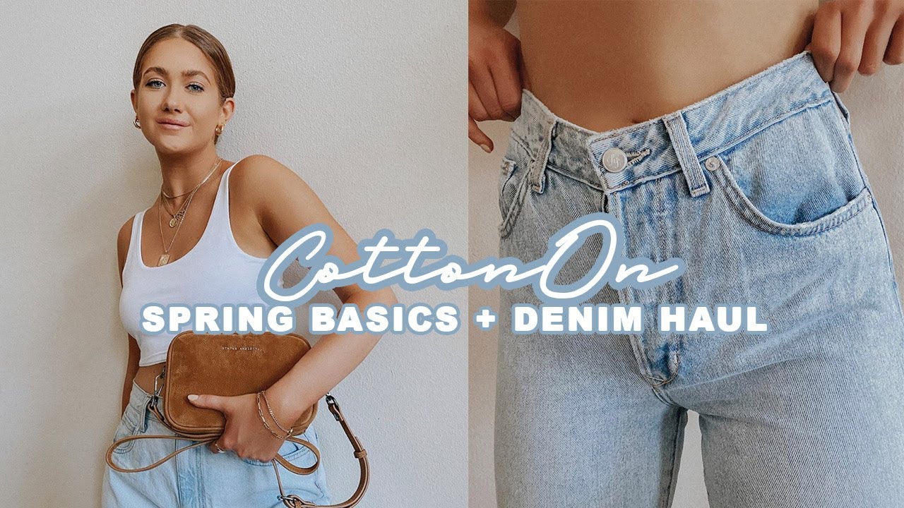 COTTONON TRY-ON HAUL | Spring Basics and Classic Denim Styles