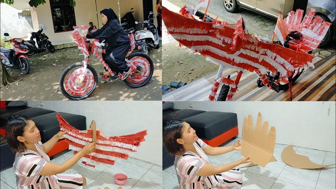 Tutorial membuat sepeda hias untuk acara Agustusan 2022