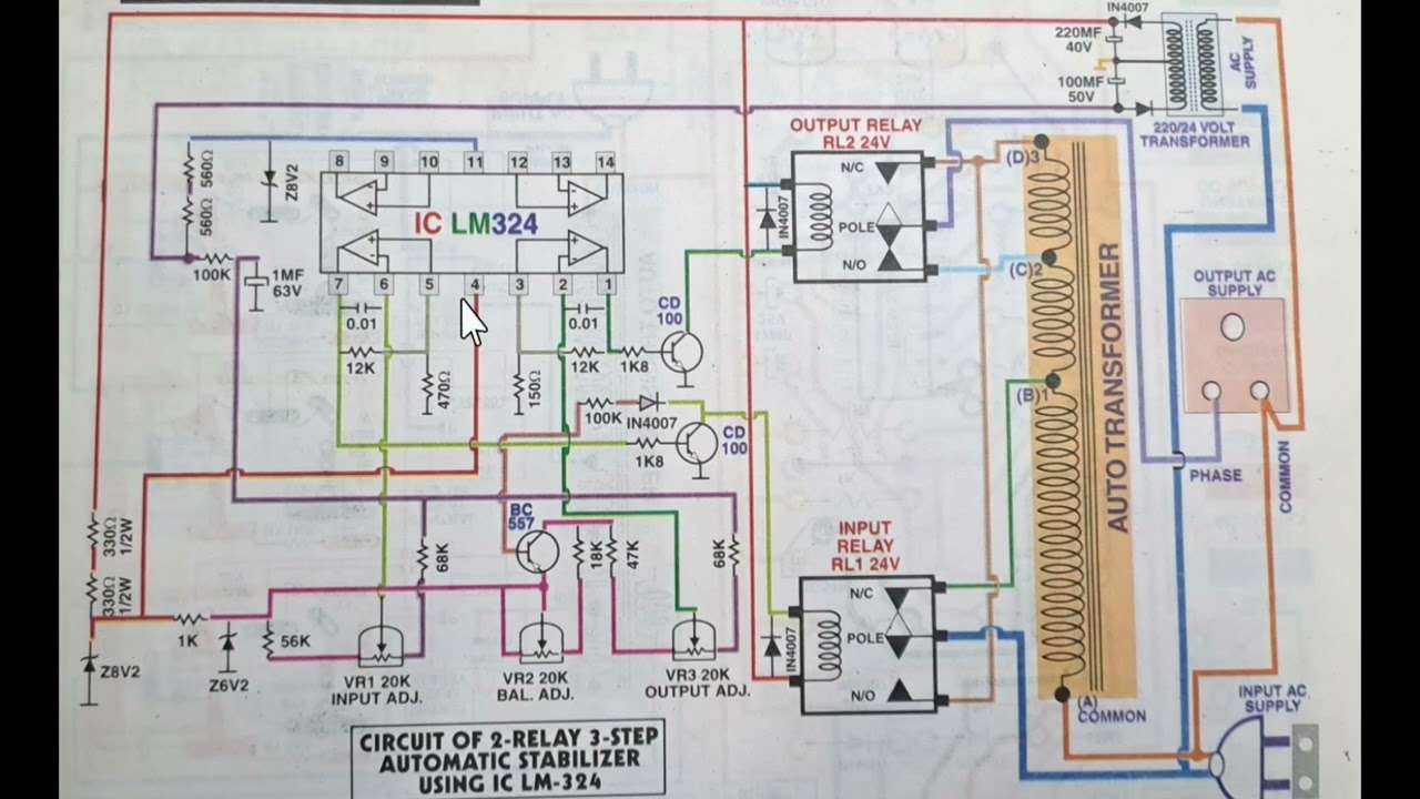 3 Step LM324 ic Based stabilizer