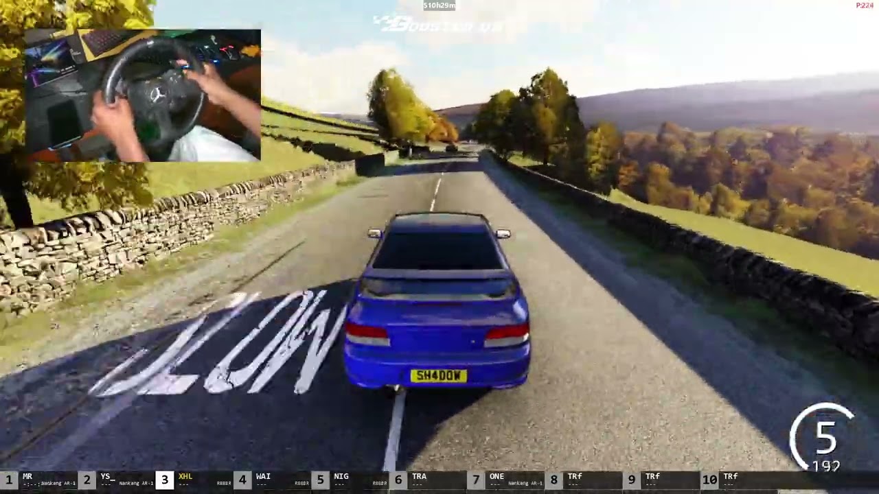 Asseto corsa |Uk Booster Server | Mitsubishi Evo with Logitech g29 Steering wheel 