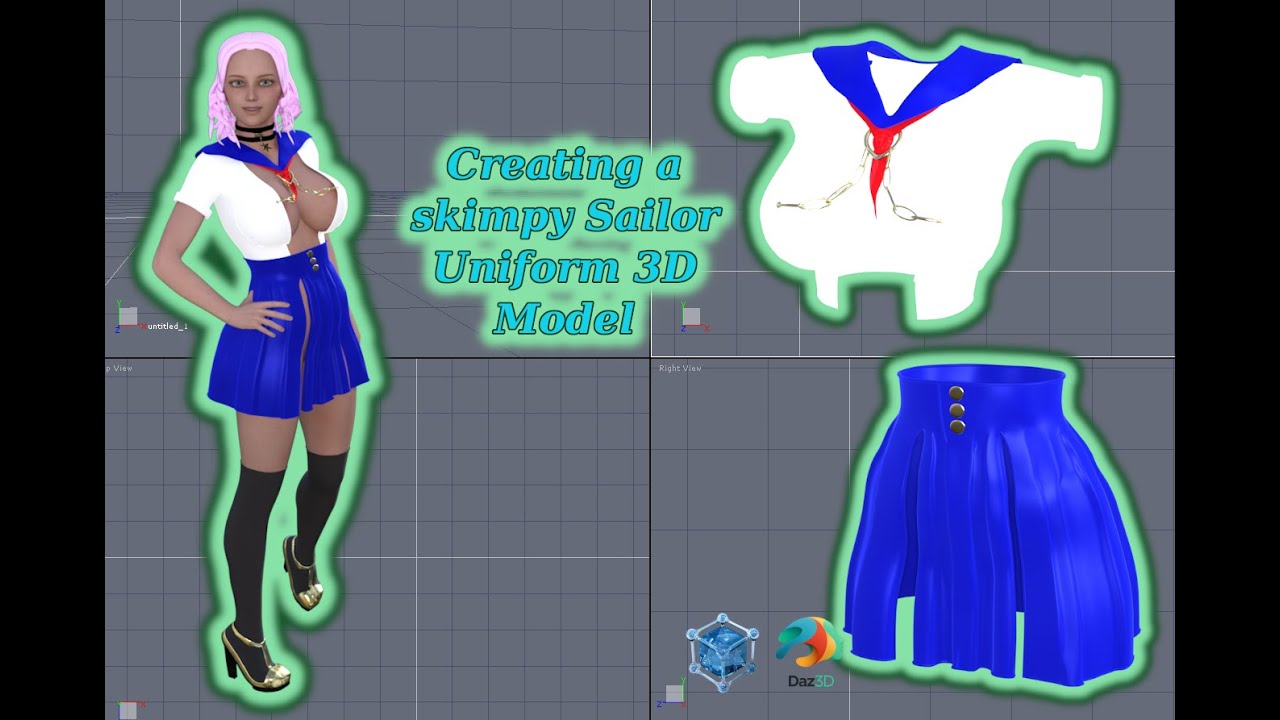 Creating a skimpy sailor uniform 3D model