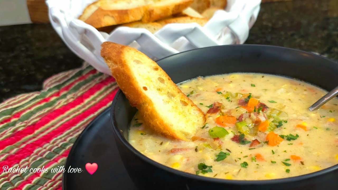 Corn, Ham and Potato Chowder // Easy Step by Step ❤️