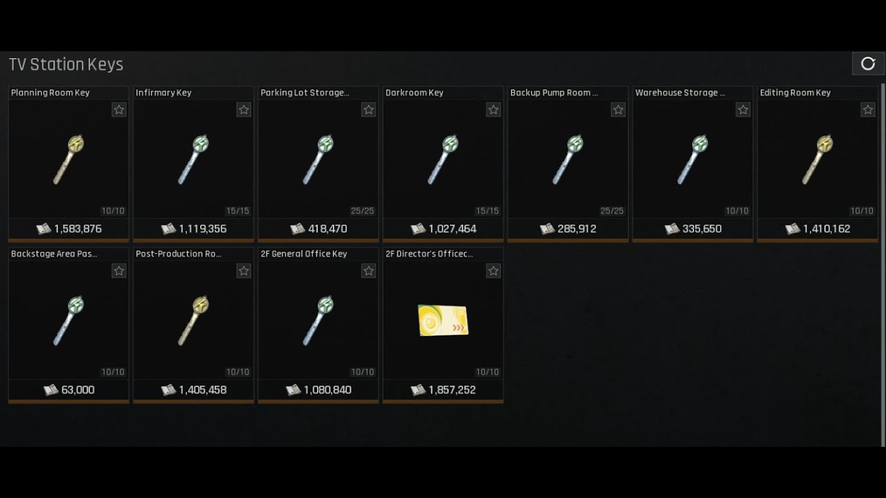 All TV Station Keys | Arena Breakout Infinite