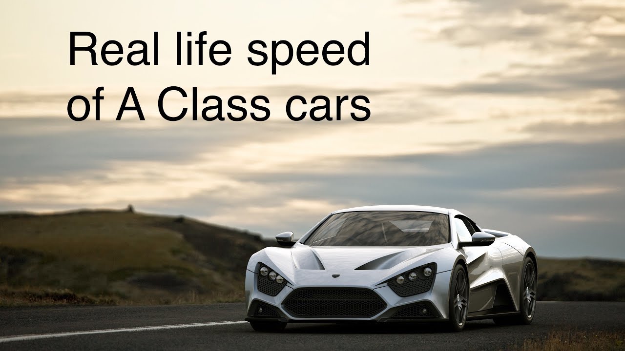Speeds of Asphalt 8 A Class cars in real life.