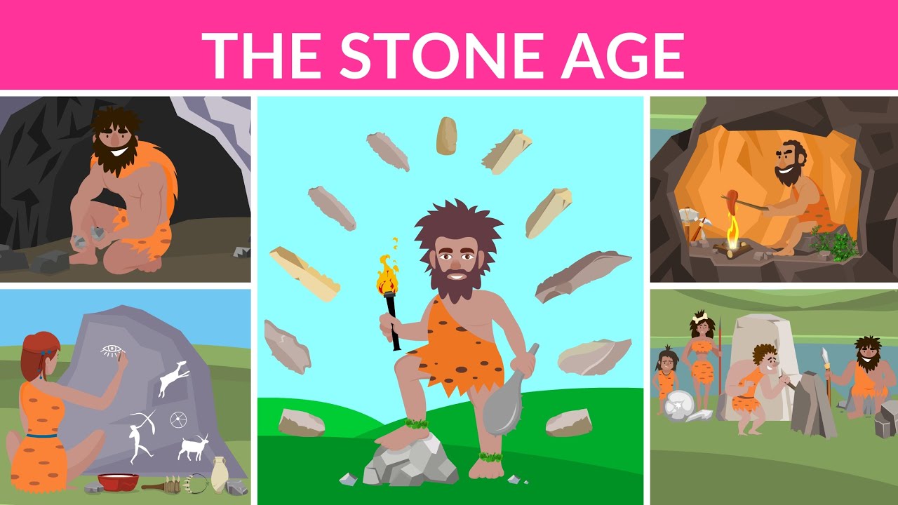 The Stone Age | Prehistoric age | Stone Age Humans | Video for kids