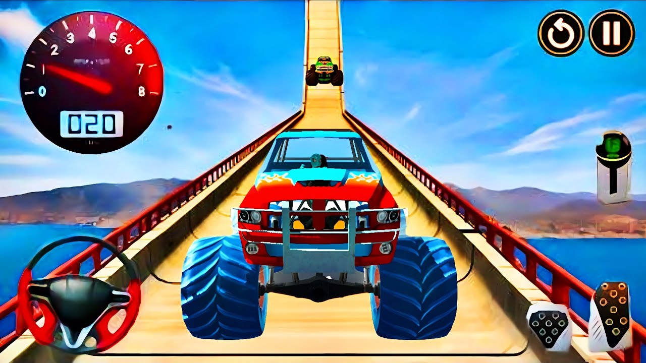 Monster Truck Mega Ramp Impossible Driver - Mega Ramp Car Stunt Master Simulator - Android Gamepl...
