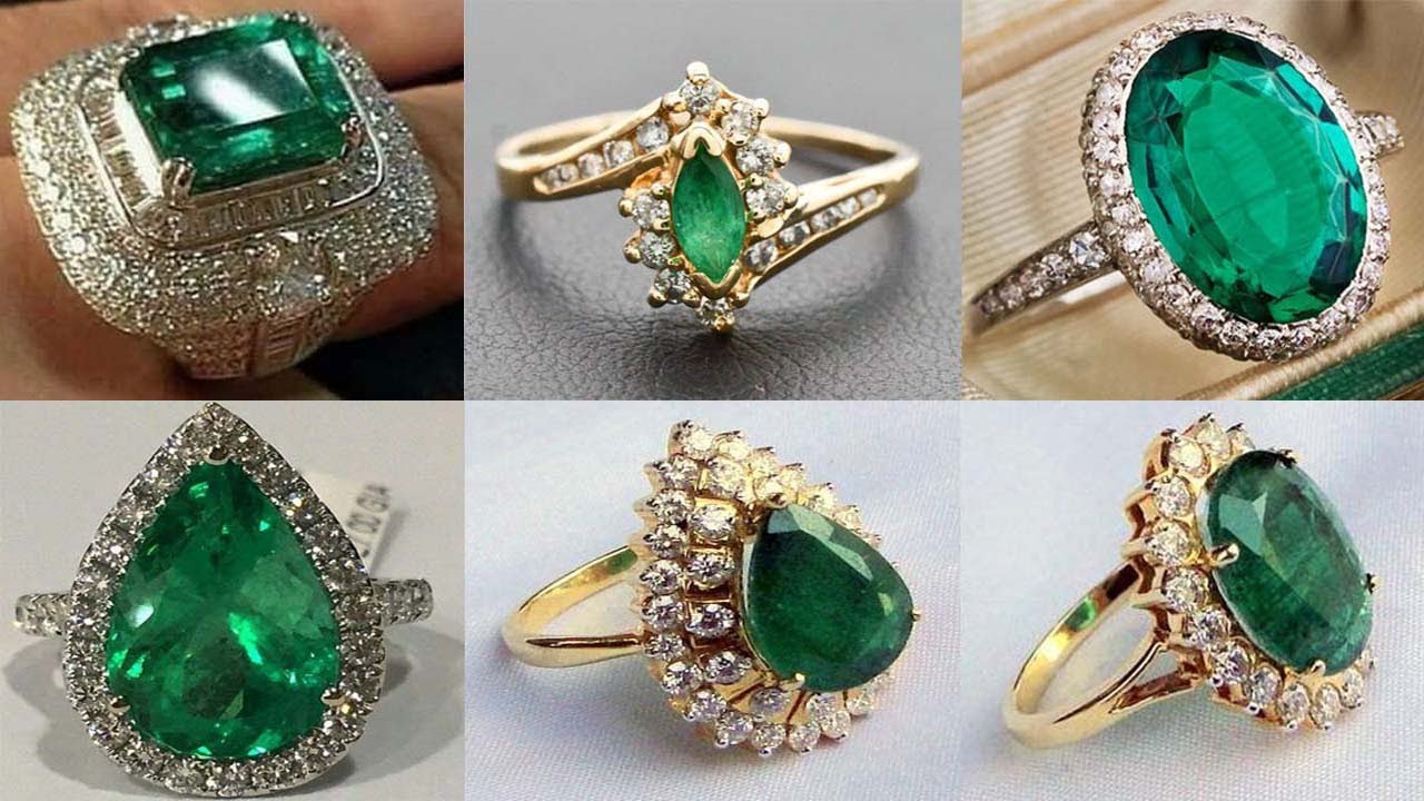 Latest Emerald Stone Rings Designs | New Panna Rings Collection.