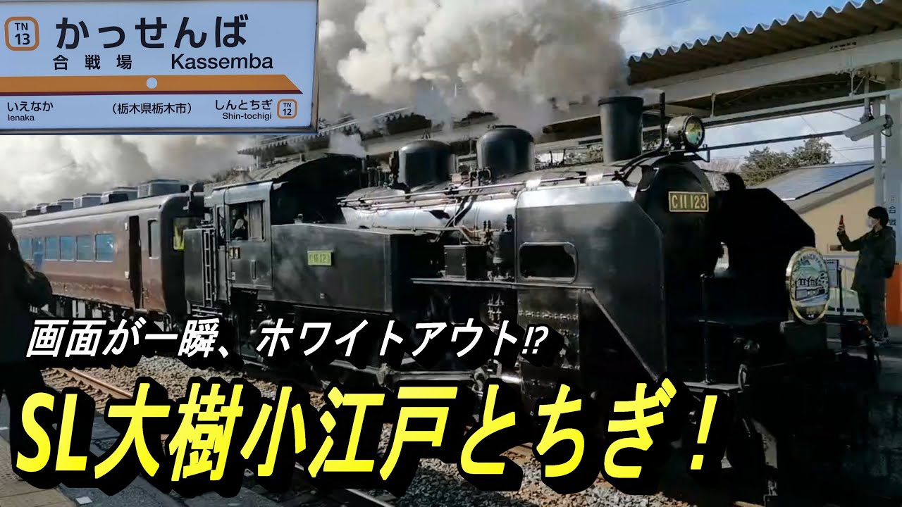 【ホームに汽笛が鳴り響く！SL大樹小江戸とちぎ 東武日光線・合戦場駅】栃木駅が大変なことになっていたので、初上陸のこの駅で撮影！