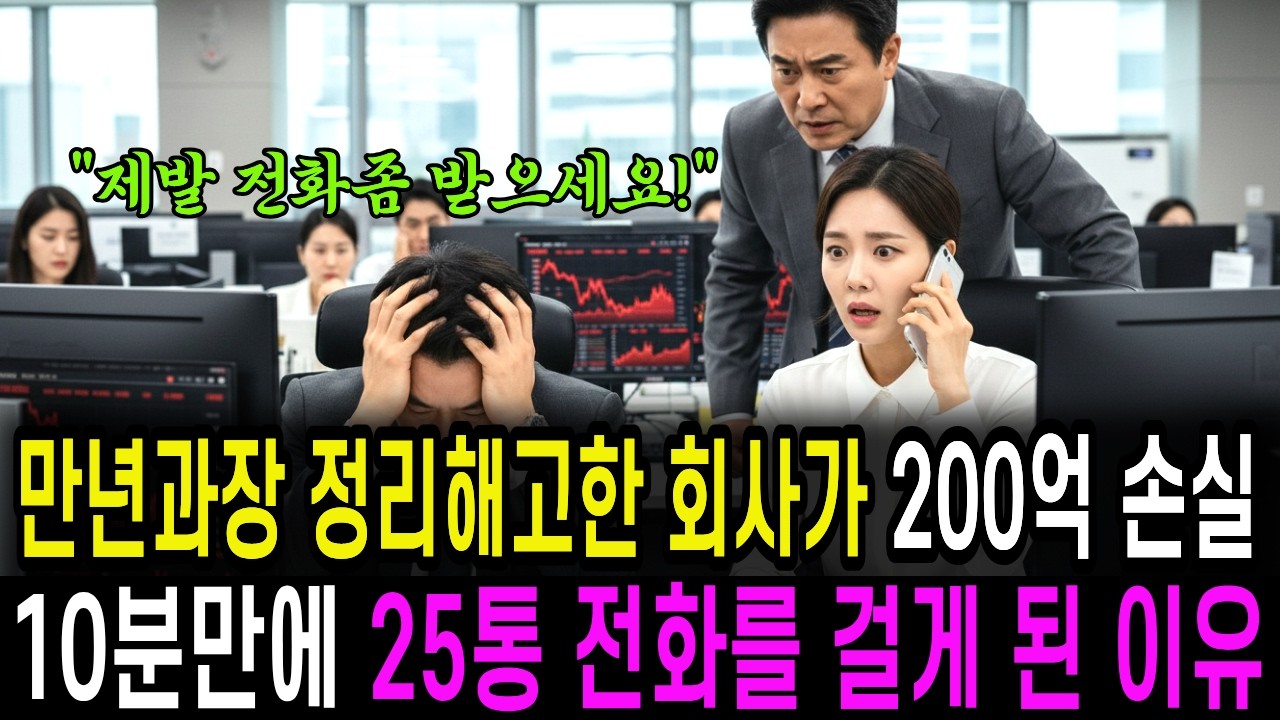 고졸 만년과장 정리해고한 회사가, 200억 손실과 25통 전화를 걸게 된 충격적인 이유