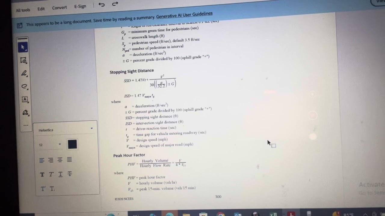 Transportation Division 3A: Peak Hour Factor (Theoretical)