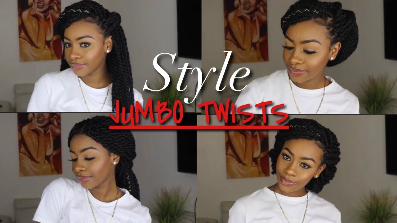 How to Style Jumbo Senegalese Twists/Box Braids | 6 Easy Styles 😍