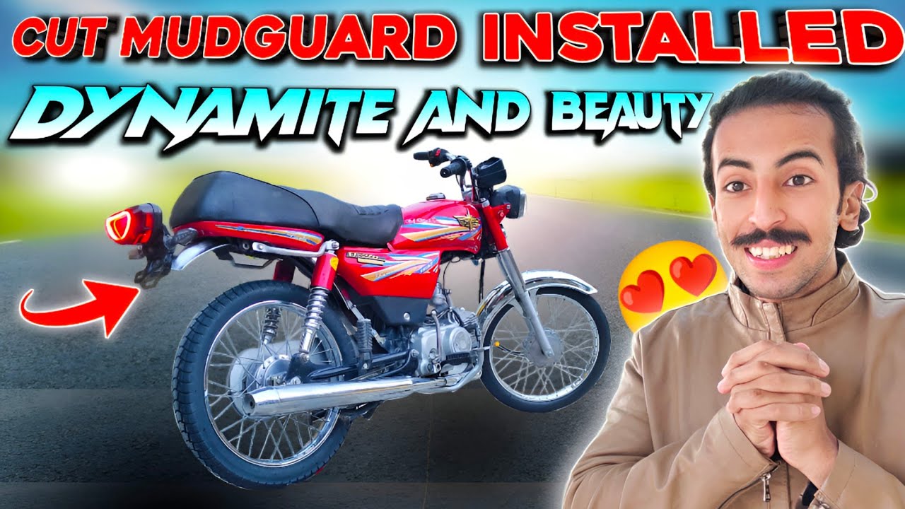 New Cut Mudguard For CD 70 😱 Dynamite Aur Beauty Ek Sath🔥 |Lock Kit Installed on Beauty|