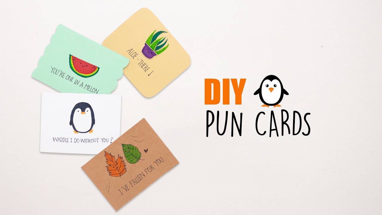 DIY PUN CARDS | Doodle Card Ideas | Pun doodle cards
