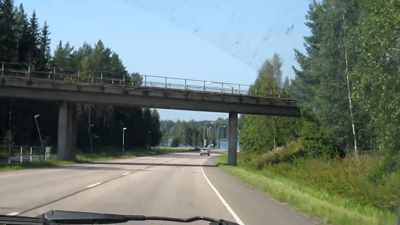 Sightseeingdrive in Ähtäri city, Finland.MOV