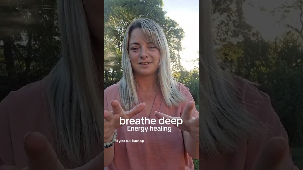 Energy healing. Releasing all the tension and taking a moment for self to recieve deep love