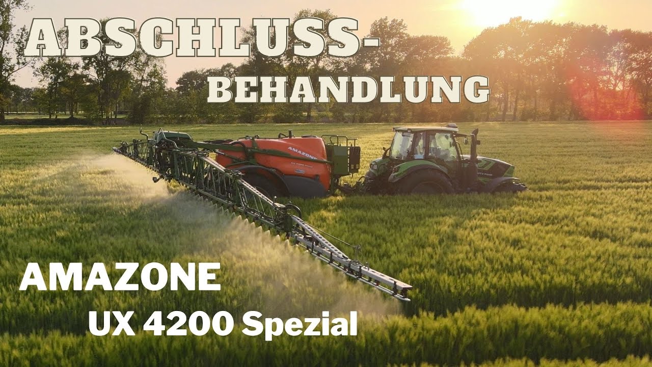 Abschlussbehandlung in der Gerste / Der Vorderreifen ist nicht mehr zu sehen