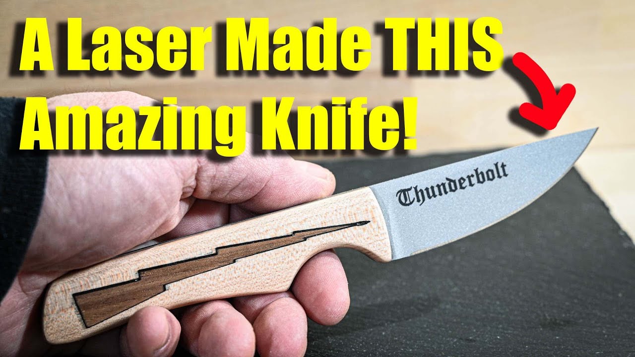 Struck by Lightning!  Making an Amazing Inlay Knife with an Atezr P20 Plus Laser Cutter