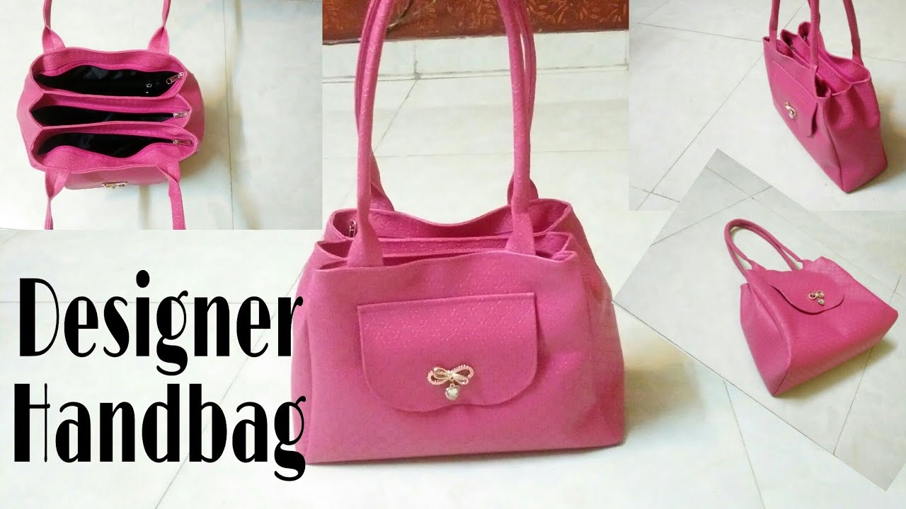 Designer Handbag No. 51, With Many Pockets Tutorial By Anamika Mishra.....