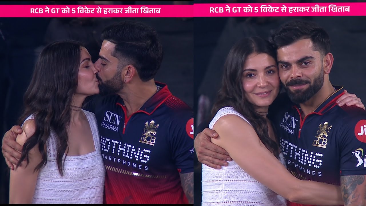 Virat Kohli kisses and hugs Anushka Sharma after winning the IPL 2026 trophy and does this loving...
