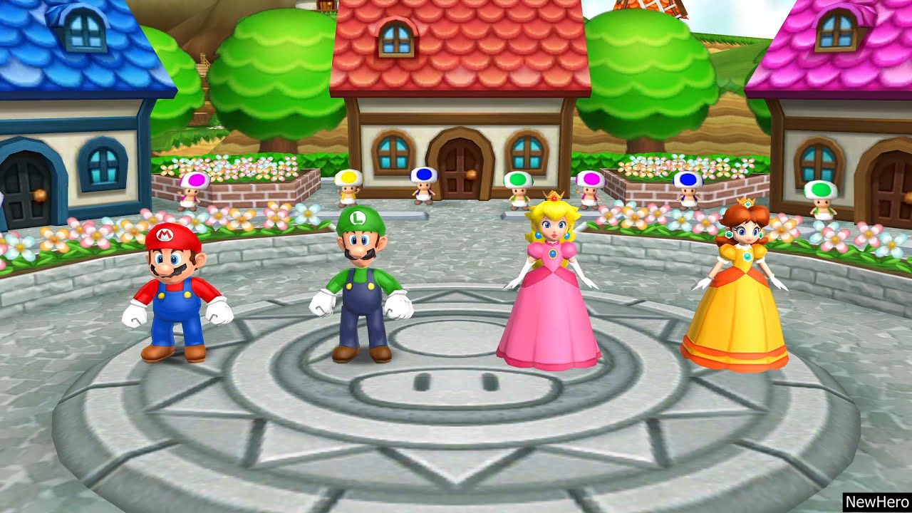 Mario Party Island Tour - Mario Vs. Luigi Vs. Peach Vs. Daisy | Perilous Palace Path