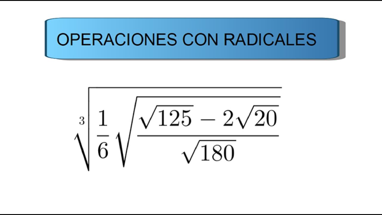 Cálculos con radicales (1)