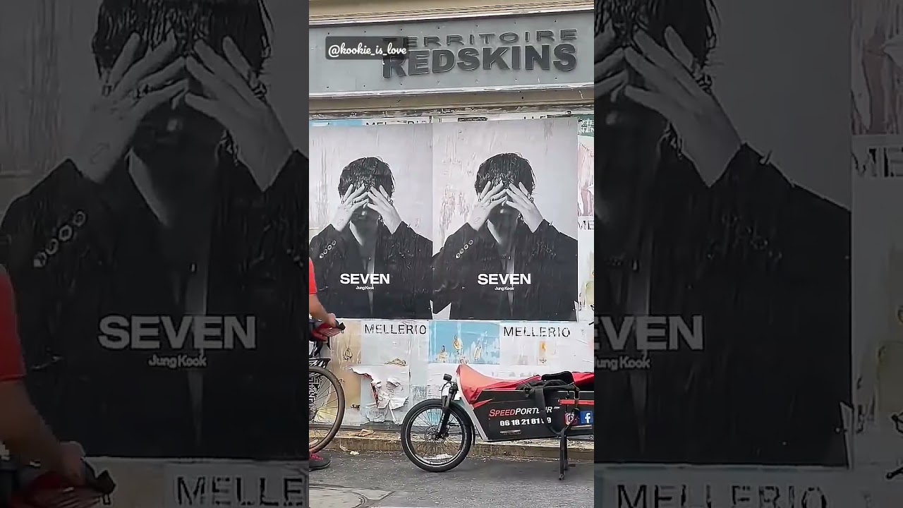 Paris promoting Seven (JK's solo album)  #shorts #trending #bts