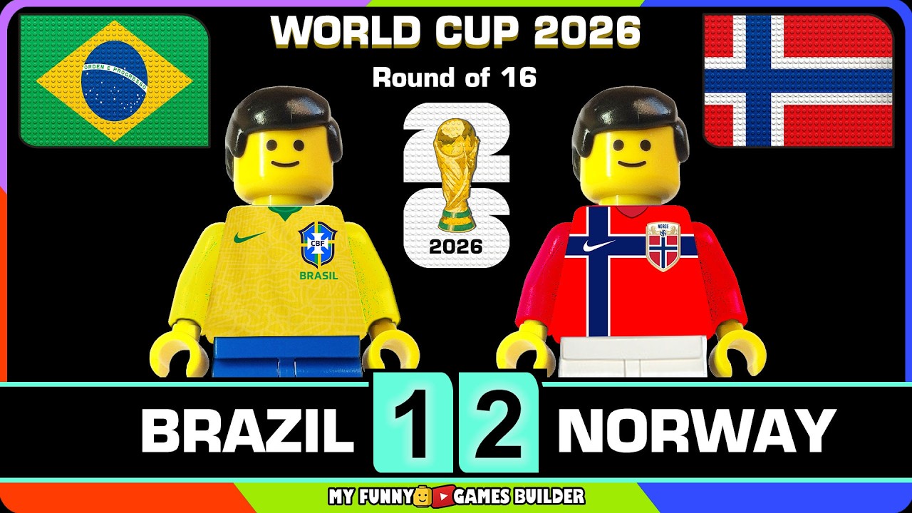 Brazil vs Norway 1-2 &bull; World Cup 2026 &bull; Goals & Highlights Lego Football (Round of 16)