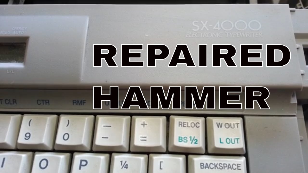 Brother 4000 Typewriter Bad Hammer Armature Stalling Poor  or No Impact Repaired