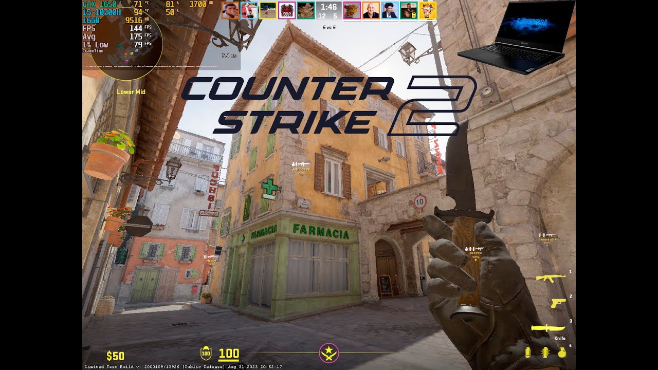 Counter-Strike 2: Inferno Gameplay | GTX 1650 + i5-10300H Gaming Laptop