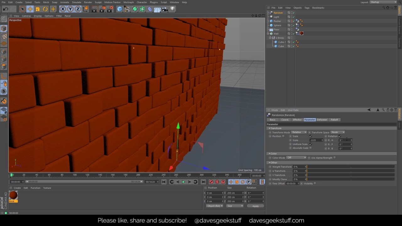 Building A Wall And Knocking It Down In Cinema 4D