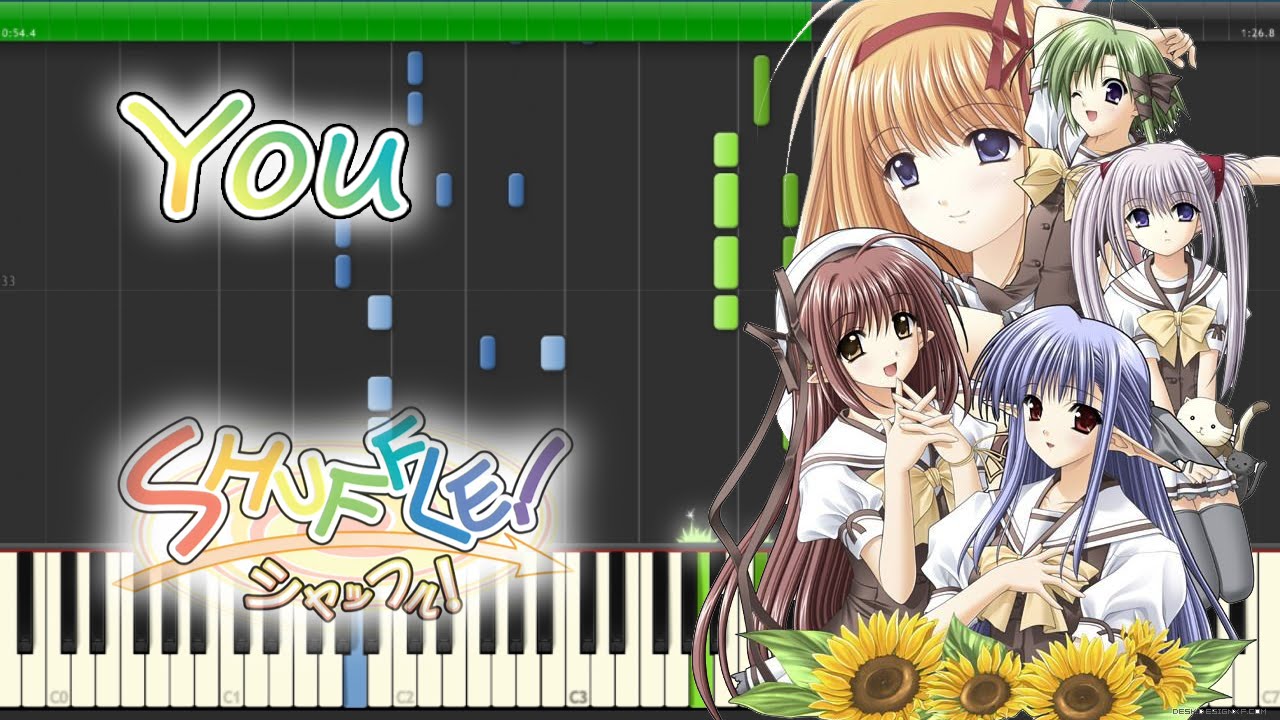 You - YURIA 『シャッフル!』 OP TV Size Piano 【Sheet Music/楽譜】