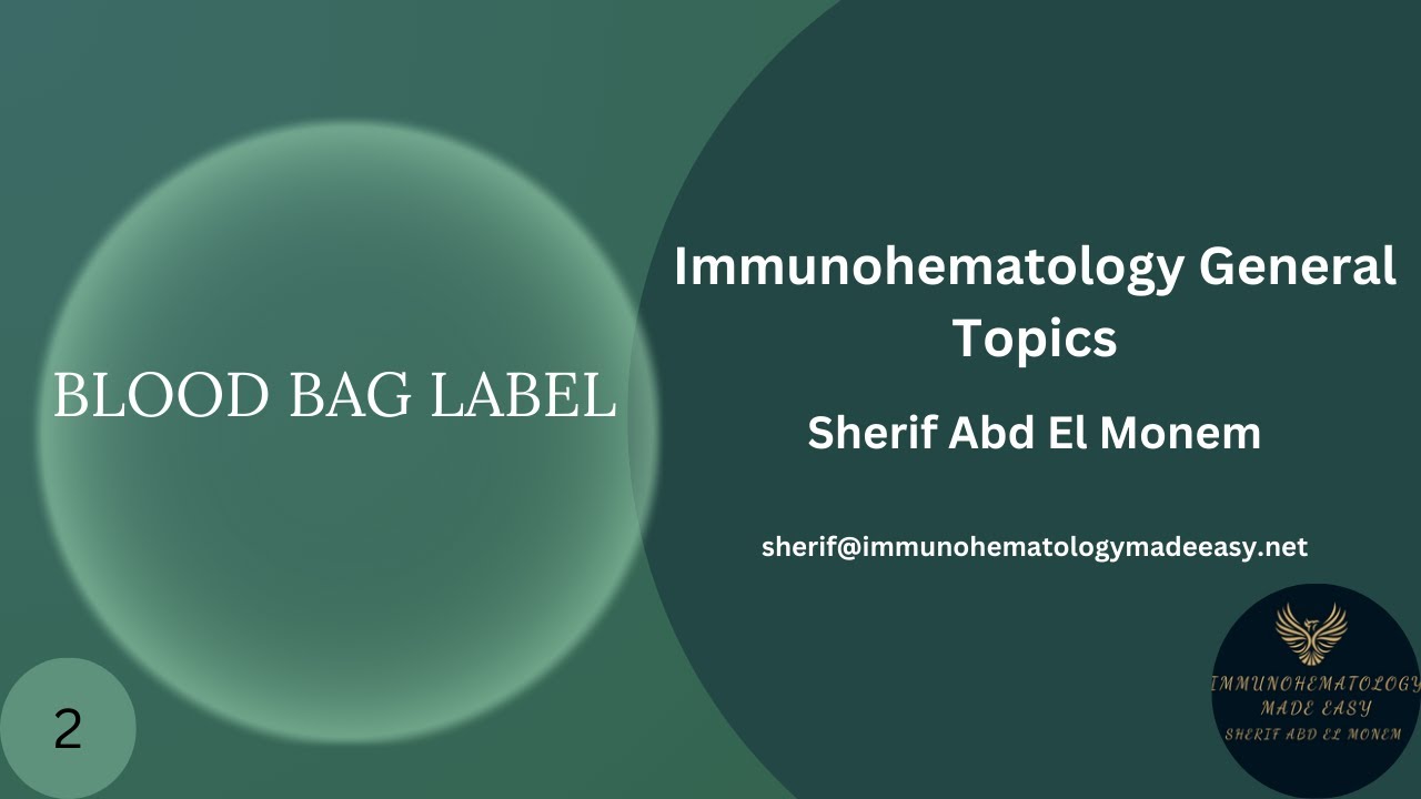 Blood Bag Label