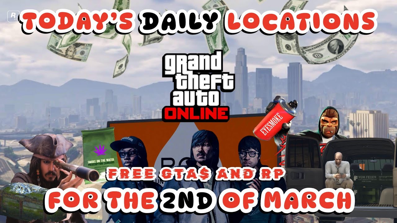 GTA: Online. • Today's Shipwreck, Gun Van, Street Dealers, LS Tags & Weed Bag locations. • Mar. 2nd.